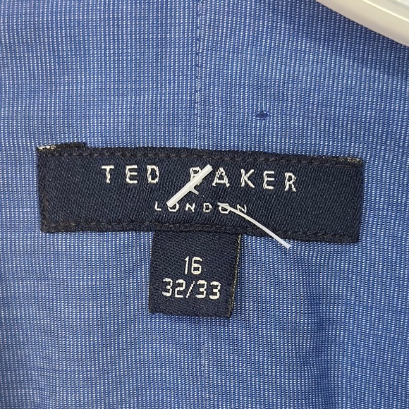 Ted Baker London Striped Dress Shirt in Blue and White - Picture 3 of 8